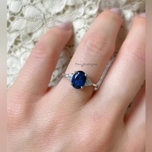 RSC oval tanzanite ring sz 7 - Picture 6 of 8